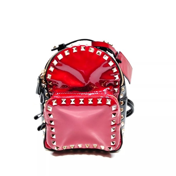 Valentino Handbags - AUTH Valentino Mini Patent Leather Backpack Red